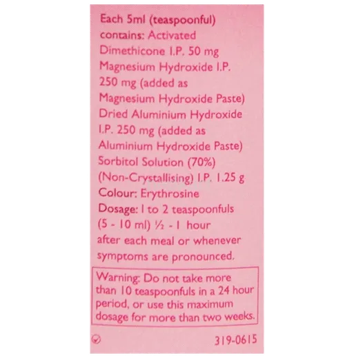 gelusil mps original sugar free mint liquid 400 ml